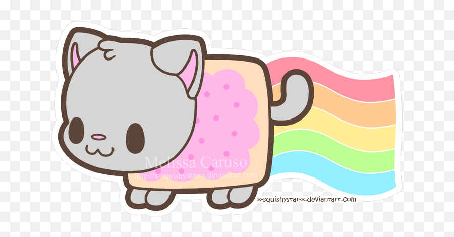 Pusheen Gif Nyan Cat - Cute Nyan Cat Drawing Emoji,Nyan Cat Emoji Google Chat