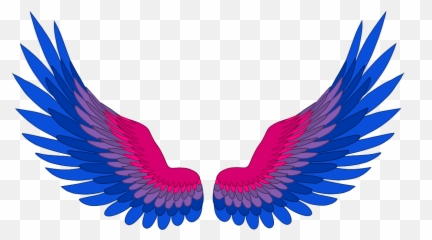 Bisexual - Loving Memory With Wings Emoji,Bisexual Heart Emoji