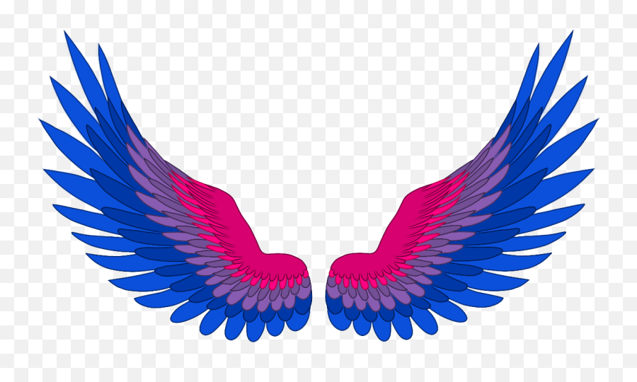 Bisexual - Loving Memory With Wings Emoji,Bisexual Heart Emoji