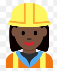 Twemoji2 1f477 - Black Woman Construction Workers Emoji