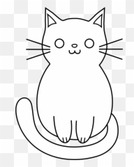 Cat Eyes And Nose Clip Freeuse Stock - Fat Drawing Easy Emoji