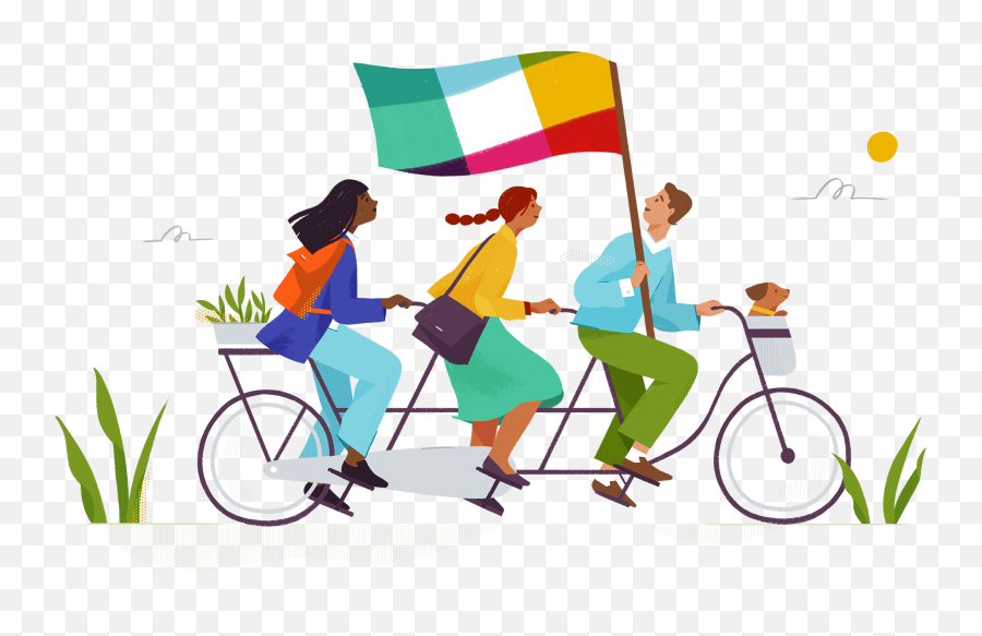 Riding - Slack Illustration Emoji,Bike And Flag Emoji