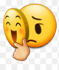Emoji Emoticon Emojis Emoticons Mask Máscara Sad Happy - Triste Feliz