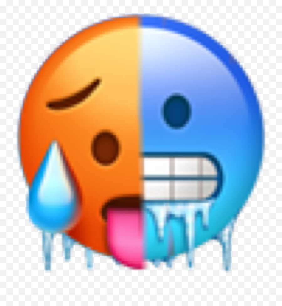 Hot Cold Hotandcold Interesting Art - Hot And Cold Emoji,Hots Emojis