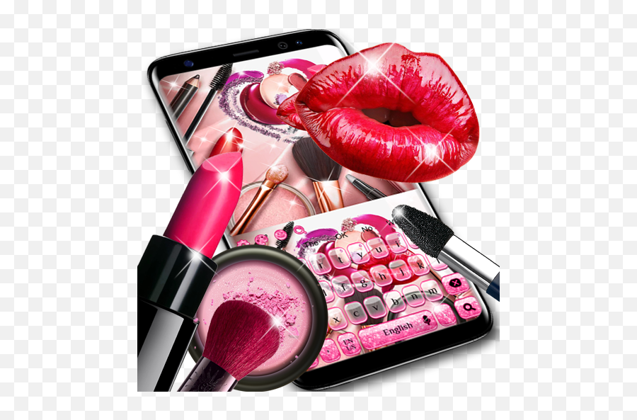 Makeup Live Keyboard - Lip Gloss Emoji,Makeup Emojis