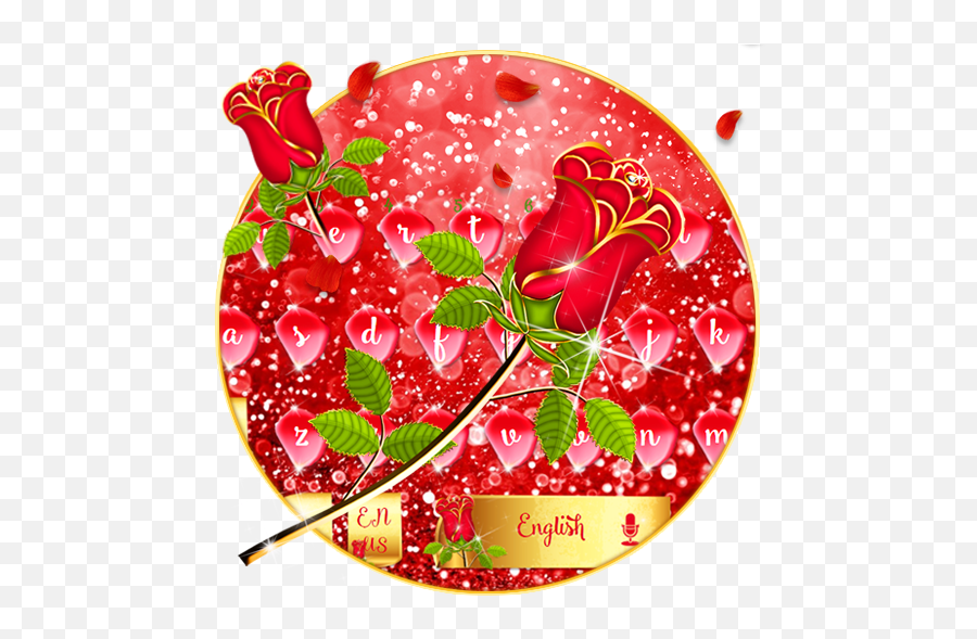 Theme Red Rose Sparkling Keyboard U2013 Apps On Google Play - Clip Art Emoji,Minion Emoticons For Android