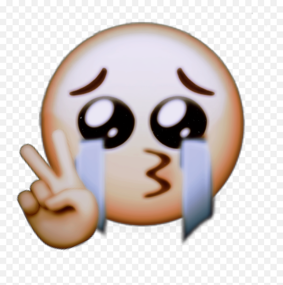 Freetoedit Sad Mentalbreakdown Mental Breakdown Emoji - Crying Peace Sign Emoji Png,Hands On Head Emoji