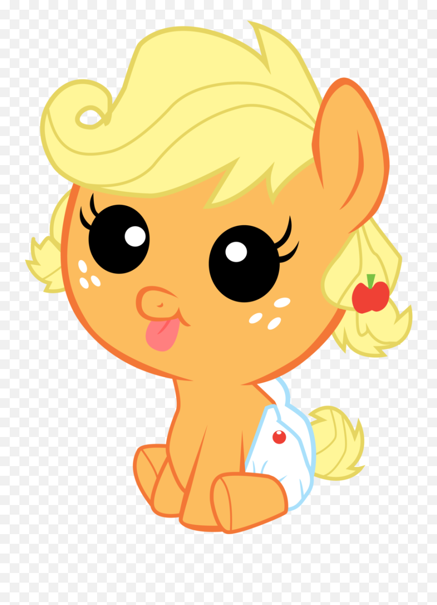 Try To Post A Cuter Picture Of Applejack Than The One Above - Draw Mlp Baby Applejack Emoji,Bakugou Emoji