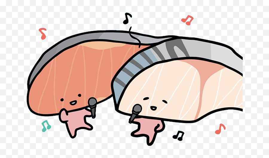 Kirimichan Kirimi Salmon Sticker - Cartoon Emoji,Emoji Karaoke