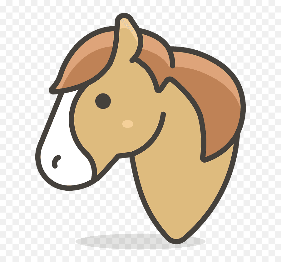 Horse Face Emoji Clipart - Horse Face Drawing Easy,Horse Emoji