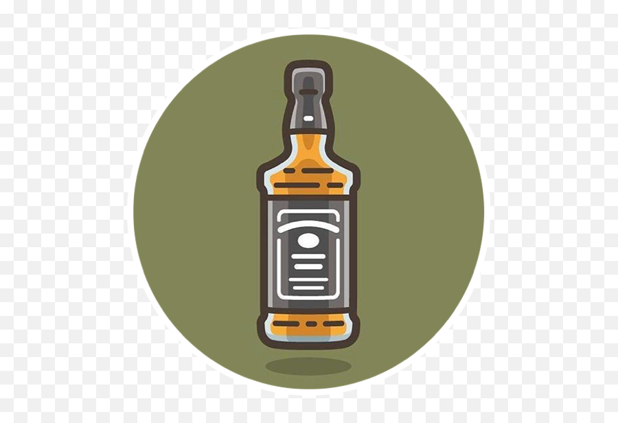 Whiskey Bottle Drawing Booze Sticker - Barware Emoji,Whiskey Emoji