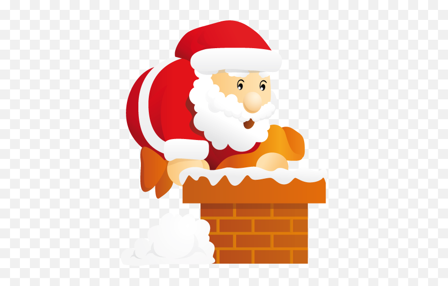 8 Christmas Santa Icon Images - Santa Claus Chimney Png Emoji,Santa Emoticons
