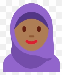 Woman With Headscarf Medium - Dark Skin Tone Emoji Religious Veil,Scarf Emoji