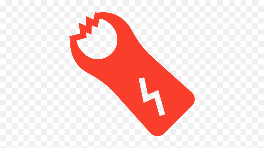 Crime Electrical Police Shock Taser - Horizontal Emoji,Police Badge Emoji