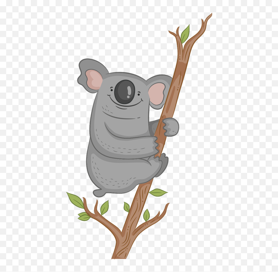Koala Branch Illustration Wall Art - Animal Sur Branche Emoji,Koala Bear Emoji