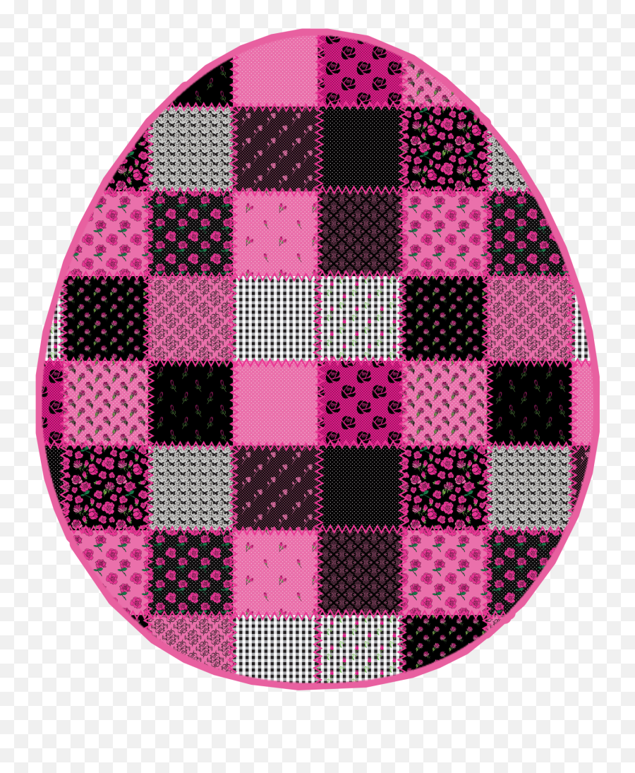 Egg Easter Quilt Patchwork Sticker - Tartan Emoji,Quilt Emoji