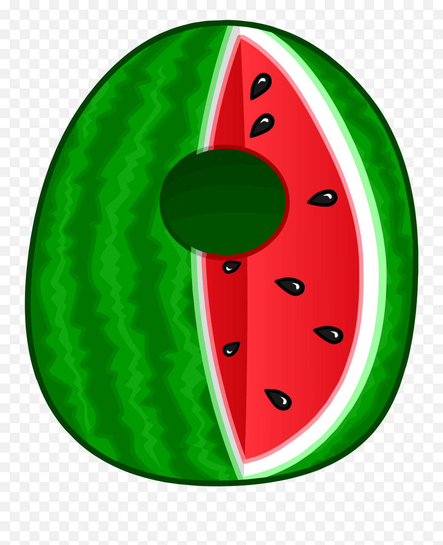 Melon Clipart Green Watermelon - Club Penguin Fruit Costumes Emoji,Watermelon Emoji