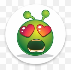 Cute Zoe Wastickerapps Alien Emoji - Clipart Transparent Background