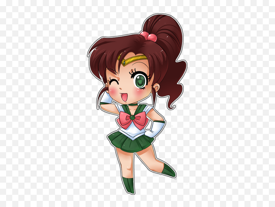 Download Sailor Jupiter Chibi Sailor - Sailor Moon Jupiter Chibi Emoji,Sailor Moon Emoji