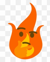 Thinking - Animated Fire Emoji,Thinking Emoji