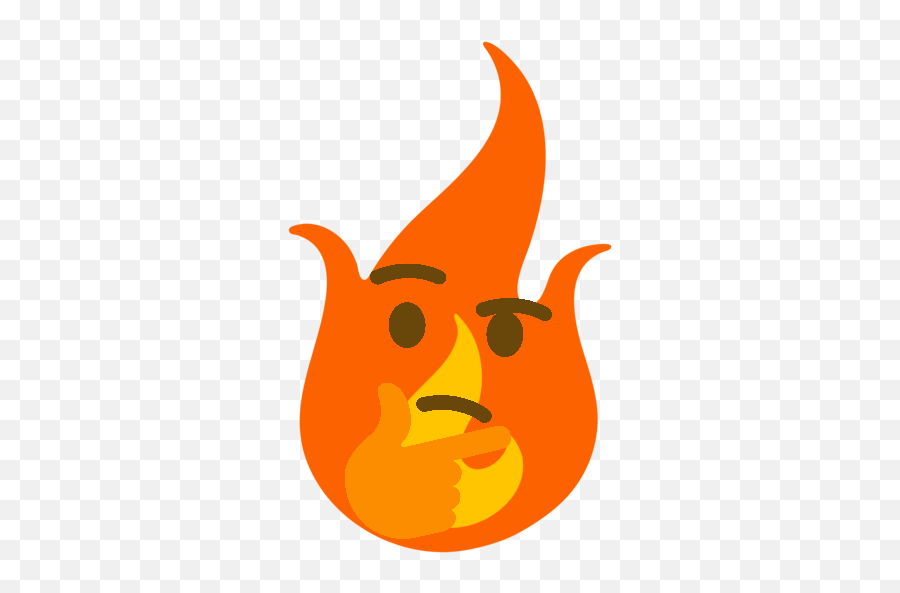 Thinking - Animated Fire Emoji,Thinking Emoji