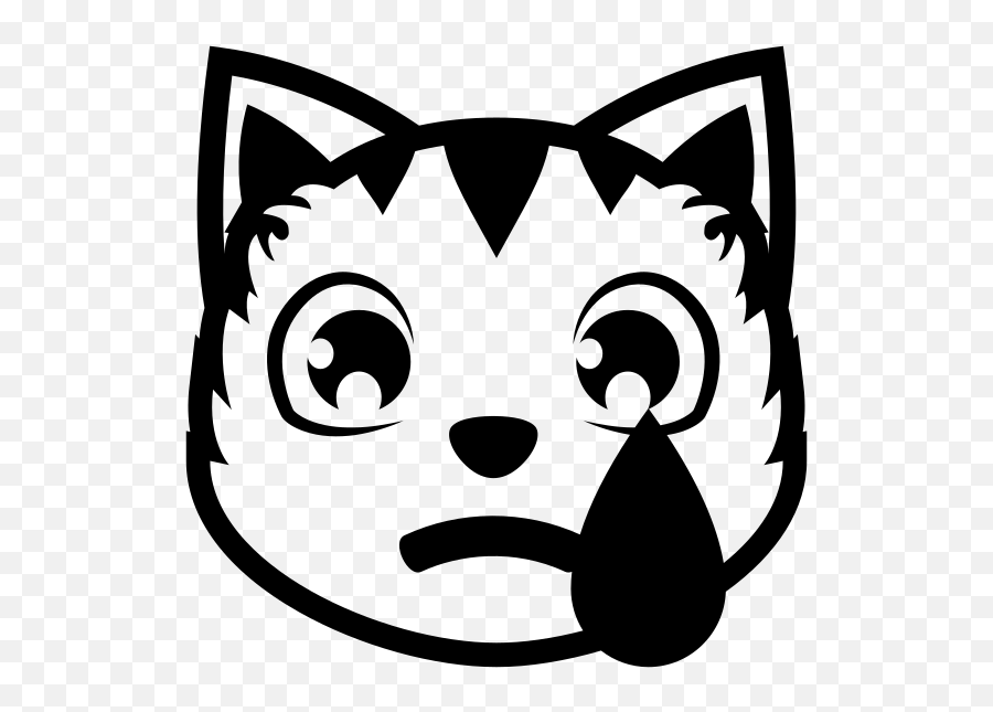 Emojione Bw 1f63f - Cat Owner T Shirt Emoji,Cat Face Emoji