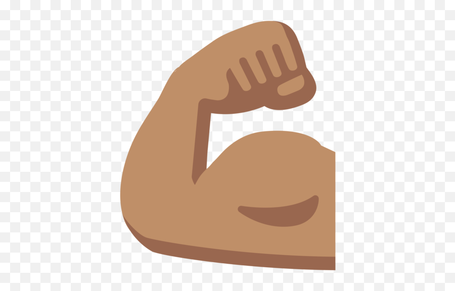 Medium Skin Tone Emoji - Muscle Clipart,Flex Emoji