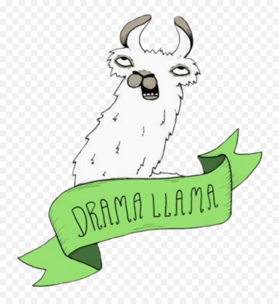Drama Lama - Printable Tumblr Aesthetic Sticker Emoji,Drama Llama Emoji