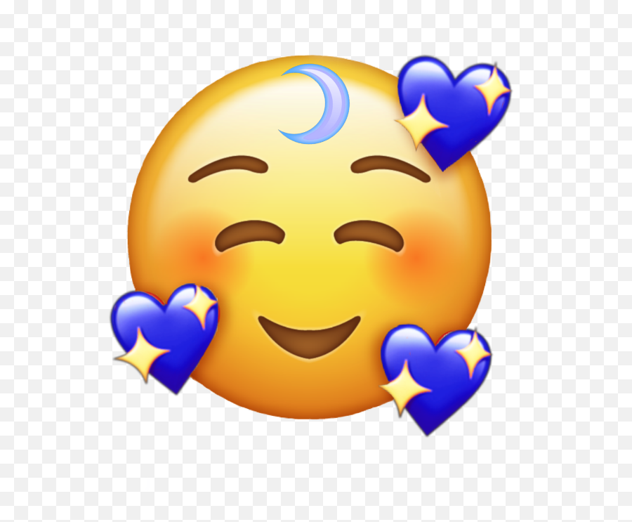 Freetoedit Emojisticker Emoji Heart - Blue Heart Face Emoji,Blue And Yellow Emoji