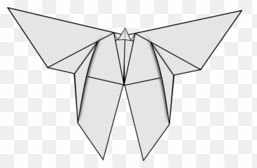 Origami Butterfly Paper Folding Free - Transparent Background Emoji
