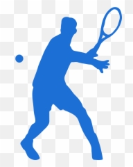 Tennis PNG Free Racket Ball Clipart Download Images - Blue Player Silhouette Emoji