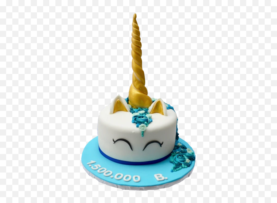 Blue Unicorn Cake - Birthday Cake Emoji,Unicorn Emoji Cake
