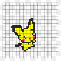 Kawaii Pikachu Fusebead Perler Bead - Bead Emoji,Pikachu Emoticon