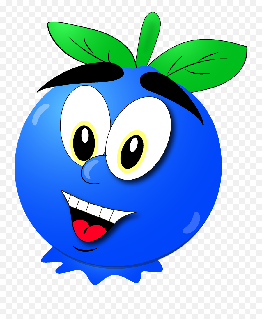Clipart Smile Fruit Clipart Smile Fruit Transparent Free - Drawing A Cartoon Blueberry Emoji,Is There A Blueberry Emoji