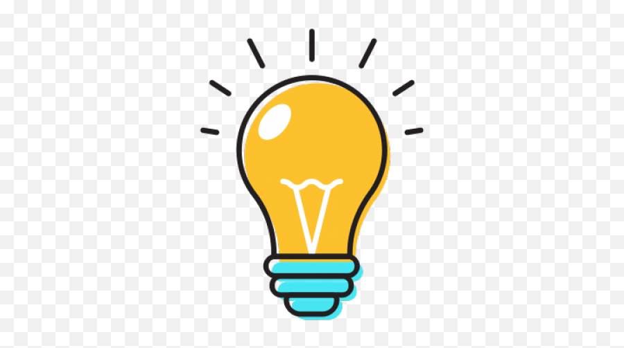 Light Bulb Idea Clipart Png - Transparent Background Lightbulb Clipart Png Emoji,Sun Light Bulb Hand Emoji