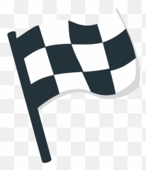 Chequered Flag Emoji Clipart - Finish Flag No Background,Bandera De Venezuela Emoji