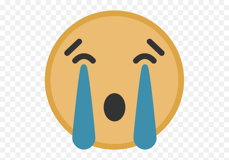 Yellow Sobbing Face Graphic - Emoji Picmonkey Graphics Clip Art,Stretch Emoji