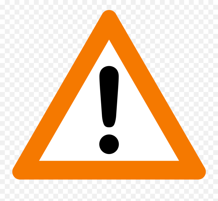 Warning Yield Sign Clip Art - Warning Sign Vector Png Yield Sign Emoji,Caution Emoji