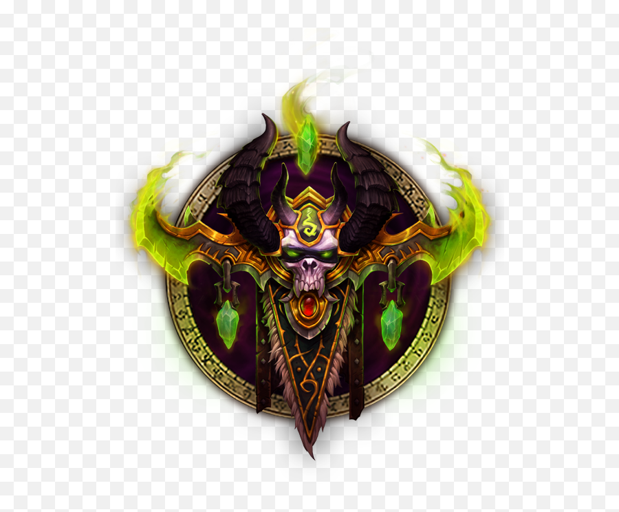 Wow Skull Icon - Demon Hunter Crest Wow Emoji,World Of Warcraft Emoji For Discord