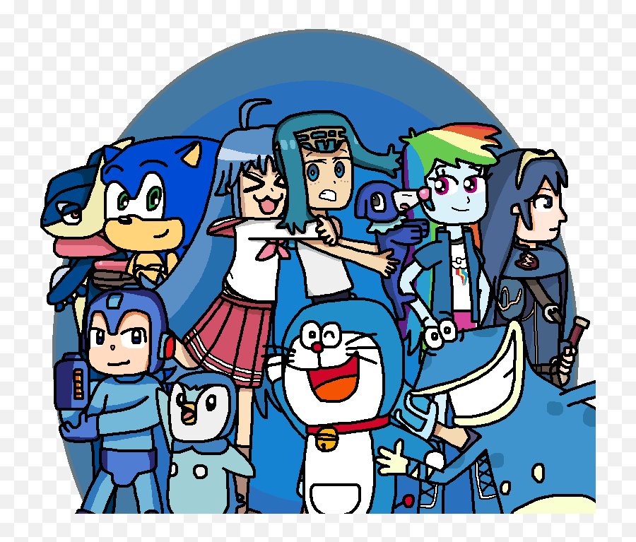 Download Mighty355 Blue Crossover - Doraemon And Rainbow Dash Emoji,Doraemon Emoji