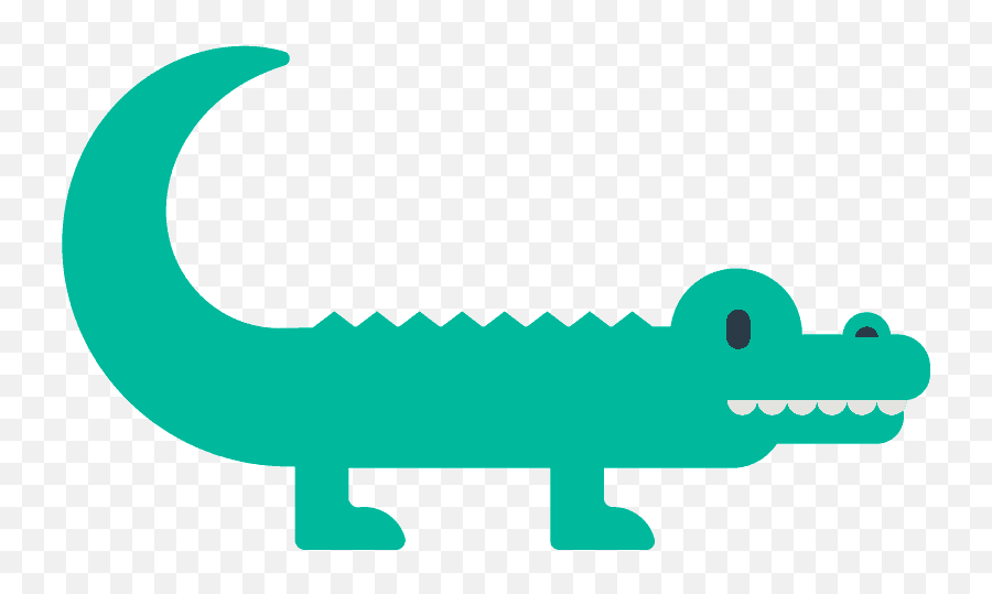 Crocodile Emoji Clipart Free Download Transparent Png - Yacare Dibujo,Turtle Bird Emoji