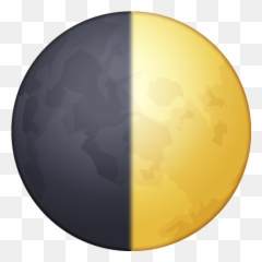 First Quarter Moon Emoji - First Quarter Moon Png,Moon Emoji