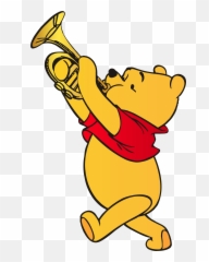 Winnie Pooh Png - Playing Trumpet Clipart Emoji