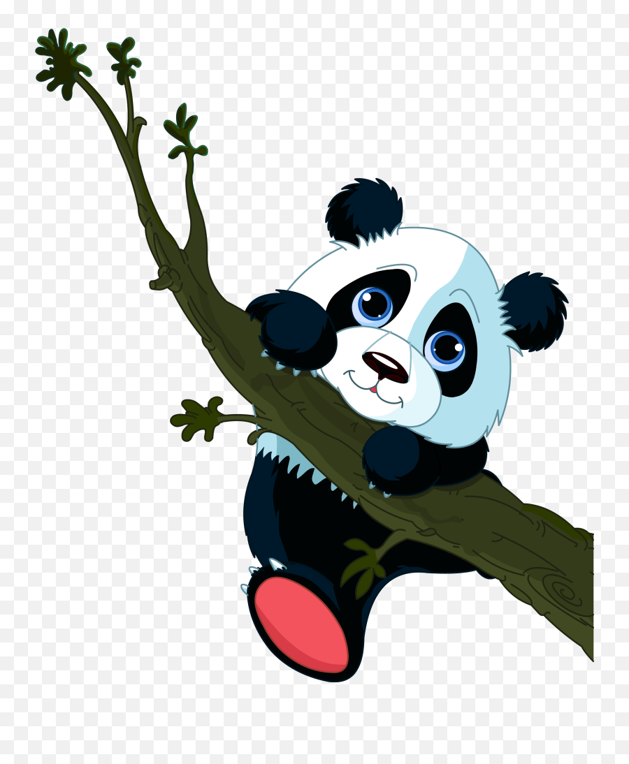 Panda Clipart Climbing Panda Climbing - Panda Png Cartoon Emoji,Climbing Emoji