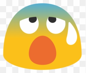 Anxious Face With Sweat Emoji -