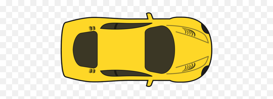Yellow Racing Car Vector Illustration - Top View Car Clipart Emoji,Car Emoticon
