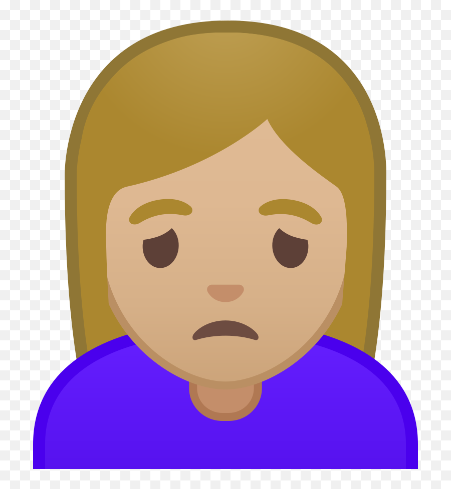 Woman Frowning Medium Light Skin Tone Icon - Human Skin Color Emoji,Frowning Emoji