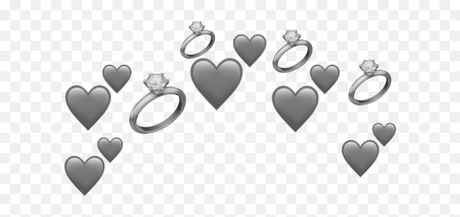 heartcrown-crown-emoji-emojis-iphone-gray-heart-crown-aesthetic-where