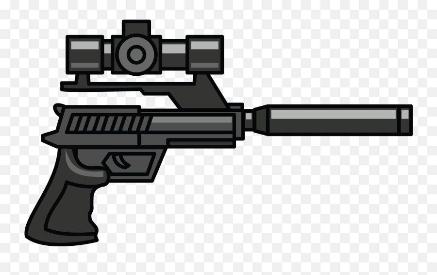 Free Gun Png Transparent Download Free Clip Art Free Clip - Pistol With Silencer And Scope Emoji,Gun Emoji Png