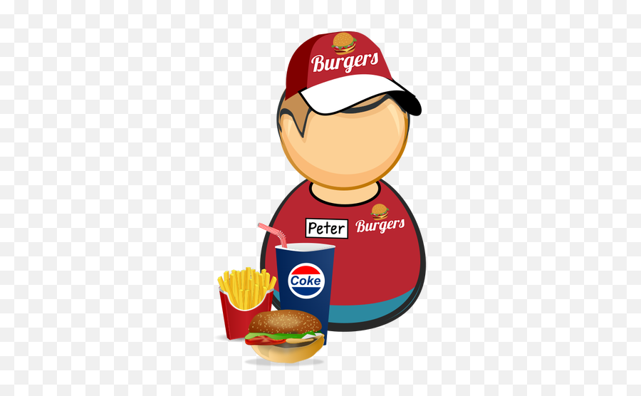 Fast Food Worker - Fast Food Worker Png Emoji,Chicken Fries Emojis